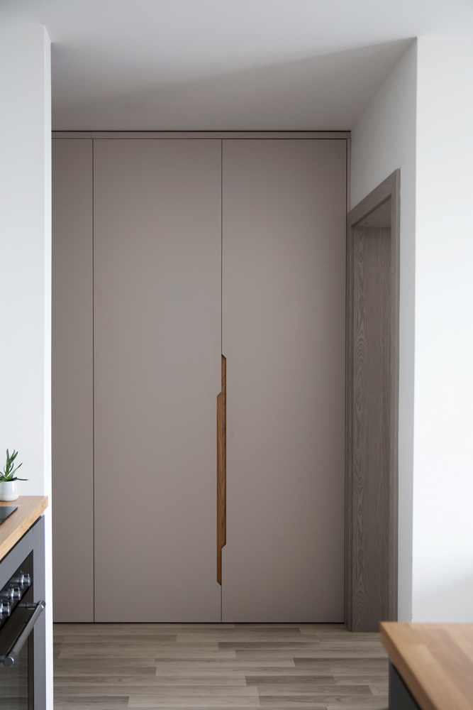 built in wardrobes in grey color